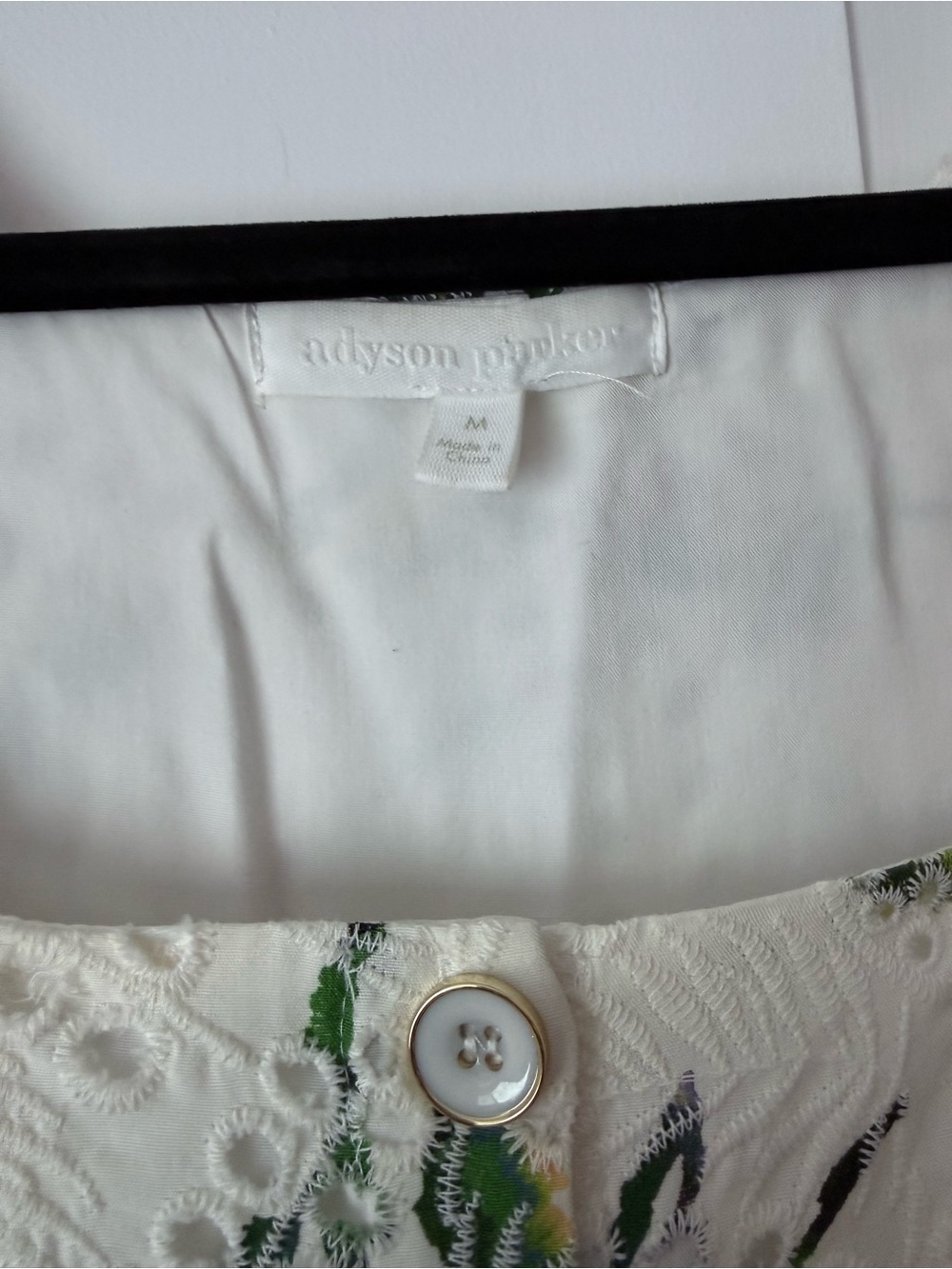 Adyson Parker Floral Eyelet Embroidered Midi Dress Medium EUC - Picture 3 of 5